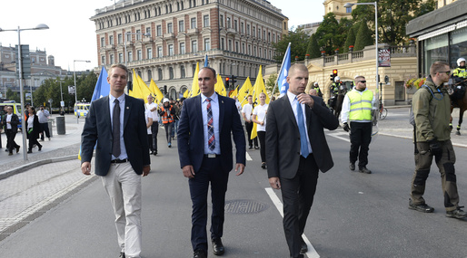 Stockholm, Gustav Holmström, Demonstration, Svenskarnas parti, Nazism, Motdemonstranter